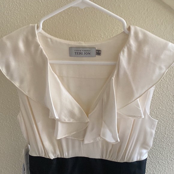 Teri Jon 100% Silk Top Belted Dress NWT - Picture 5 of 9